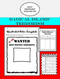 world history: radical islamic terrorism - mini lesson & illustrated notes