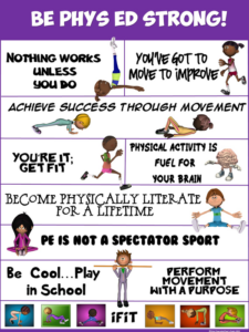 pe poster: be phys ed strong!