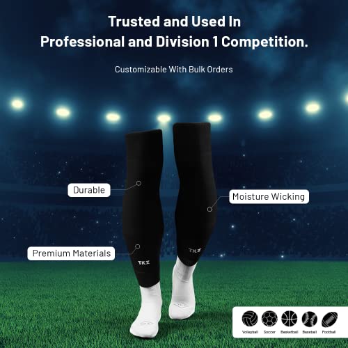 Tekkerz Leg Sleeve Compatible with Grip Socks Best Alternative to Soccer, Football, Hockey, Rugby Athletic Socks