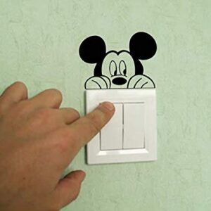 Light Switch Cool Decals | Baby room Stickers (9 x 3.5, Mickey & Minnie)