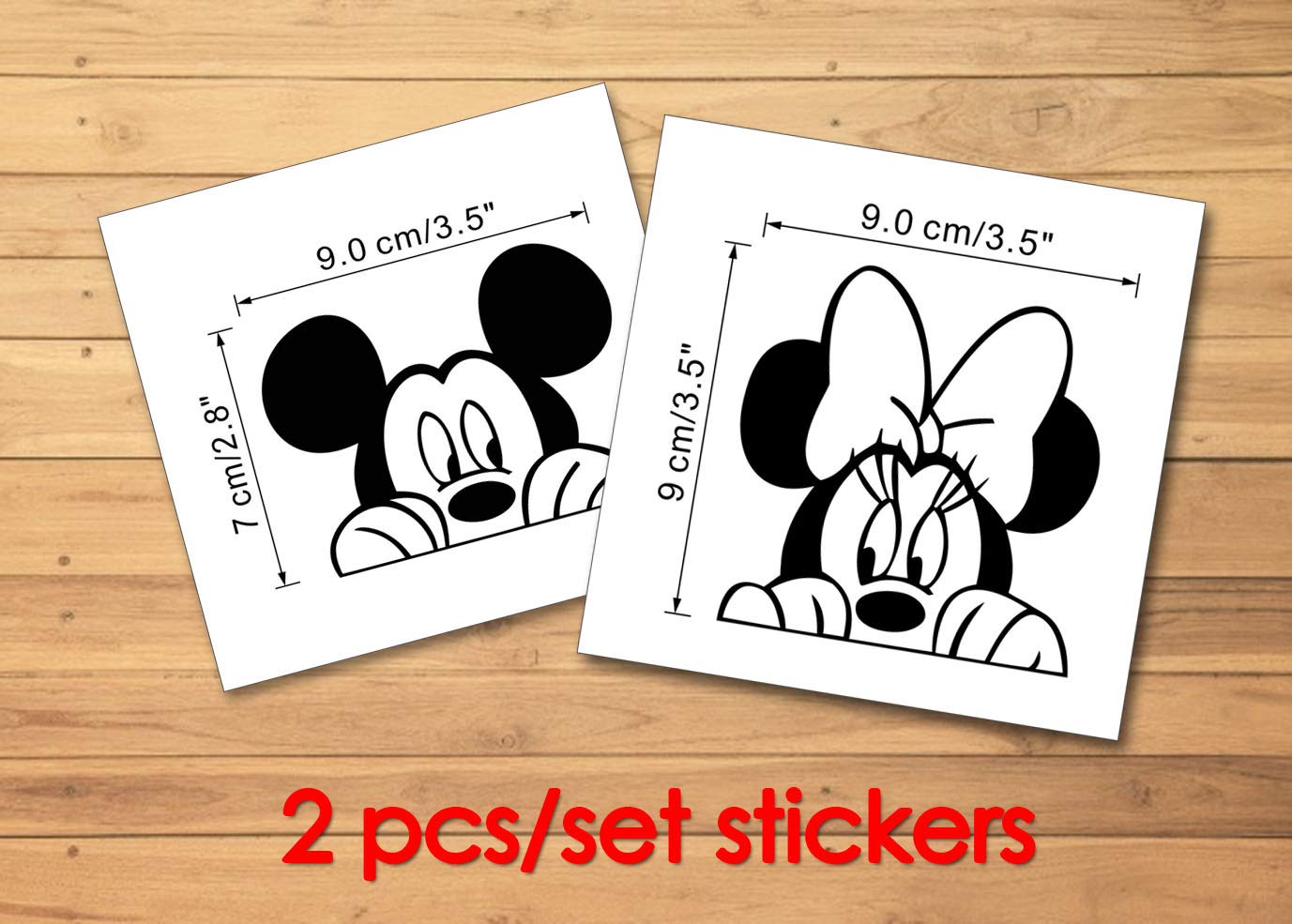 Light Switch Cool Decals | Baby room Stickers (9 x 3.5, Mickey & Minnie)