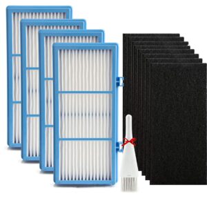 true filter replacement for holmes aer1 series total air filter, replacement parts # hapf300ah-u4r, hap242-nuc (4 hepa true filter replacement + 8 booster pre filter)