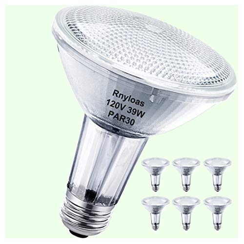 PAR30 Long Neck, 6PCS PAR30L Flood Light Bulbs，Dimmable, PAR30 Bulb 120V 50W Replacement, Long Lasting Lifetime, High brightness & Warm White, E26 Medium Screw Base, 39PAR30/FL for Recessed Light Bulb