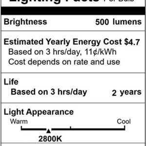 PAR30 Long Neck, 6PCS PAR30L Flood Light Bulbs，Dimmable, PAR30 Bulb 120V 50W Replacement, Long Lasting Lifetime, High brightness & Warm White, E26 Medium Screw Base, 39PAR30/FL for Recessed Light Bulb