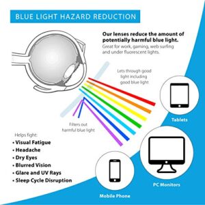 UBUJI Kids Blue Light Blocking Glasses, Computer Gaming TV Glasses for Boys Girls Age 3-12, Blue Light Blocker Glasses Anti Glare & Eyestrain - Blue