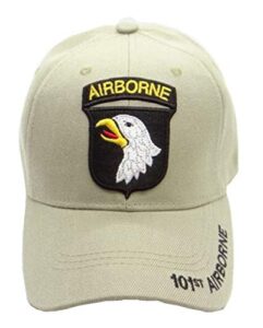 101st airborne division emblem military cap, beige
