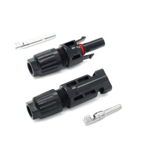 100 pairs of connectors for solar panels and pv cables - rated 1000v/30a - ul listed, waterproof cable plug ip67