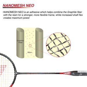 yonexyonex astrox smash badminton racket, black/red