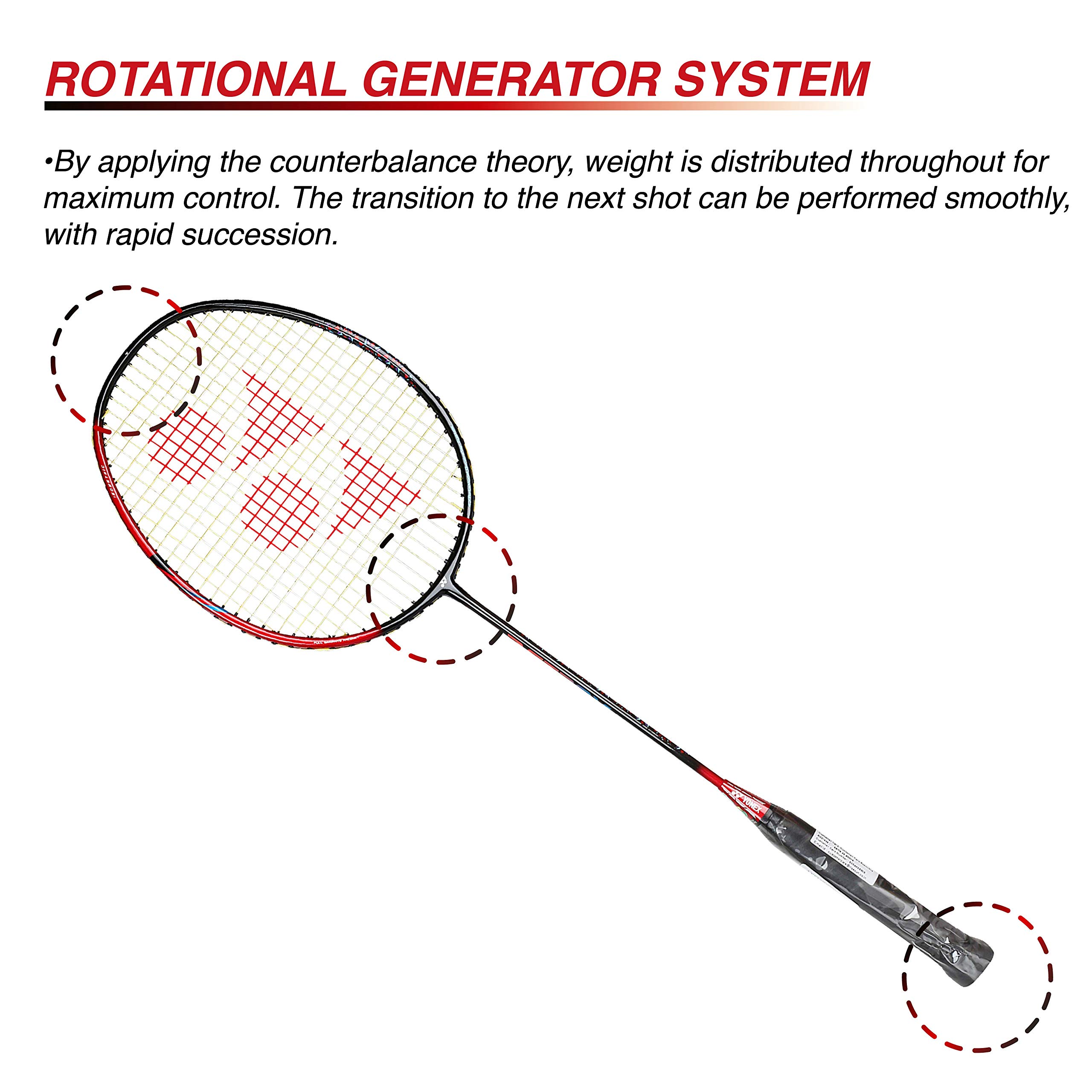 YONEXYONEX Astrox Smash Badminton Racket, Black/red