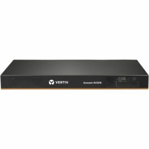 vertiv avocent av3000 rackmount kvm over ip switch, 16 port kvm switches, common access card (cac), local and remote access, centralized management, vga, displayport, dvi, hdmi, vga cable (av3216-400)