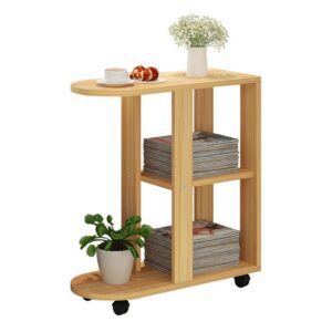 liruipengbj side table wooden side table with 2tier storage shelves end table, coffee table bedside table for living room home office (3 colors) corner table (color : style2)