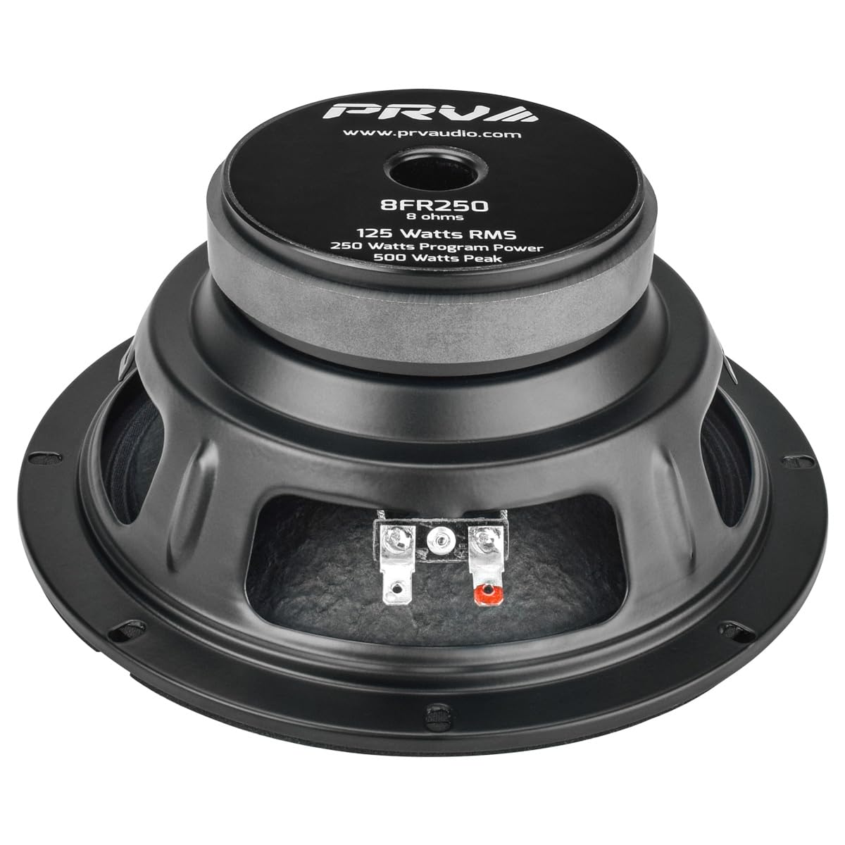 PRV AUDIO 8FR250 8 Inch Full Range Speaker, 8 Ohms, 250 Watts Continuous Program Power, 125 Watts RMS Power, 93.5 dB, Full-Range Driver Loudspeaker for Pro Audio Systems (Single)