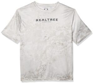 staghorn realtree fishing ss graphic camo tee, white, l