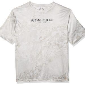 Staghorn Realtree Fishing Ss Graphic Camo Tee, White, L