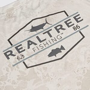 Staghorn Realtree Fishing Ss Graphic Camo Tee, White, L