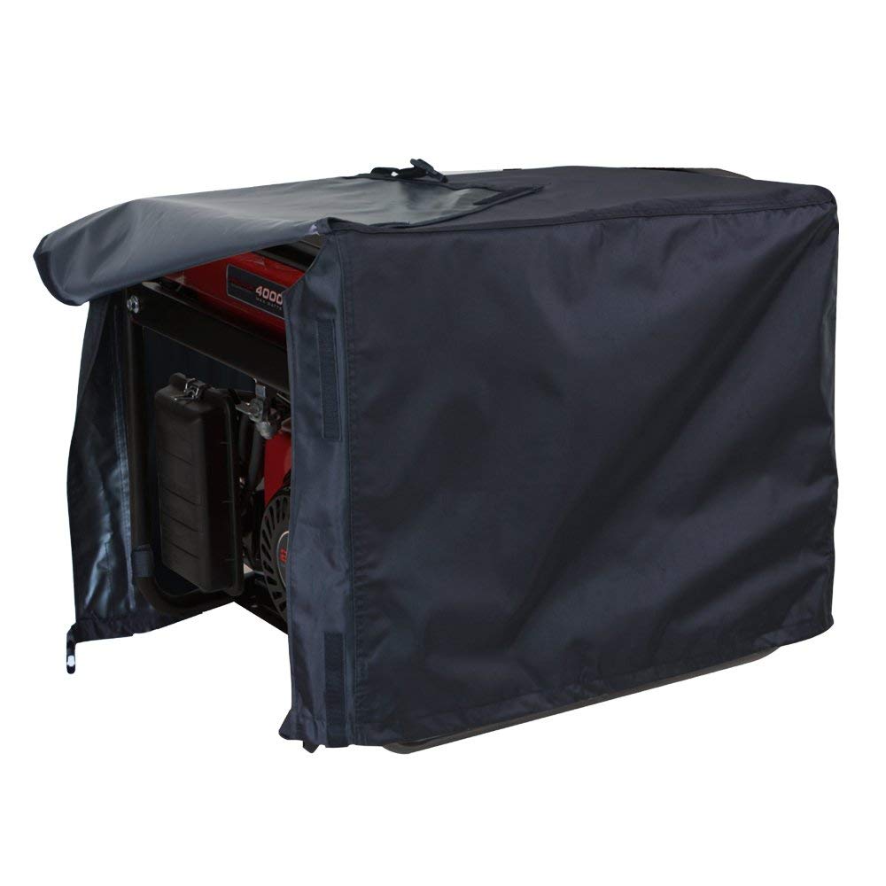 Porch Shield Waterproof Generator Cover 32 x 24 x 24 inch Bundle with Tractor Cover (Black/Light Tan)