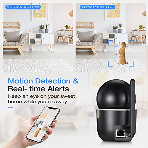 Pet Camera - Indoor Security Camera, Ucam by Tenvis & IoTeX. Home Security Camera with Motion Detection/Night Vision/2-Way Audio. Blockchain Authorization, 100% Data Privacy, Amazon Cloud & SD Storage