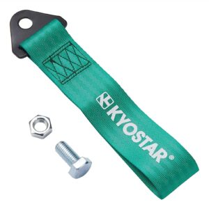 kyostar front car towing strap belt universal fitment green
