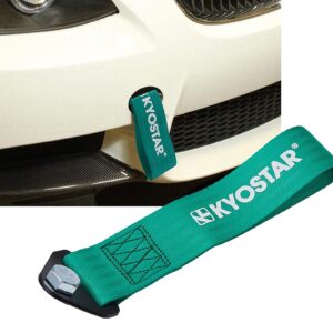 Kyostar Front Car Towing Strap Belt Universal Fitment Green