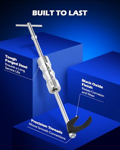 OMT Inner CV Axle Puller Tool Set with 5/8"-18 Slide Hammer & Adapter | Inner CV Joint Removal Tool Kit | Front Wheel Drive Axle Puller Set Compatible with Taurus Sable FWDs from 1986 to 2021