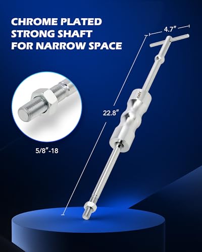 OMT Inner CV Axle Puller Tool Set with 5/8"-18 Slide Hammer & Adapter | Inner CV Joint Removal Tool Kit | Front Wheel Drive Axle Puller Set Compatible with Taurus Sable FWDs from 1986 to 2021