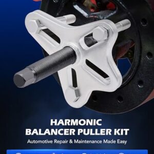 Orion Motor Tech Harmonic Balancer Puller Kit, Power Steering Pulley Puller Installer Tool Set, Automotive Steering Wheel Puller Tool Kit, Flange Type Gear and Crank Puller Set