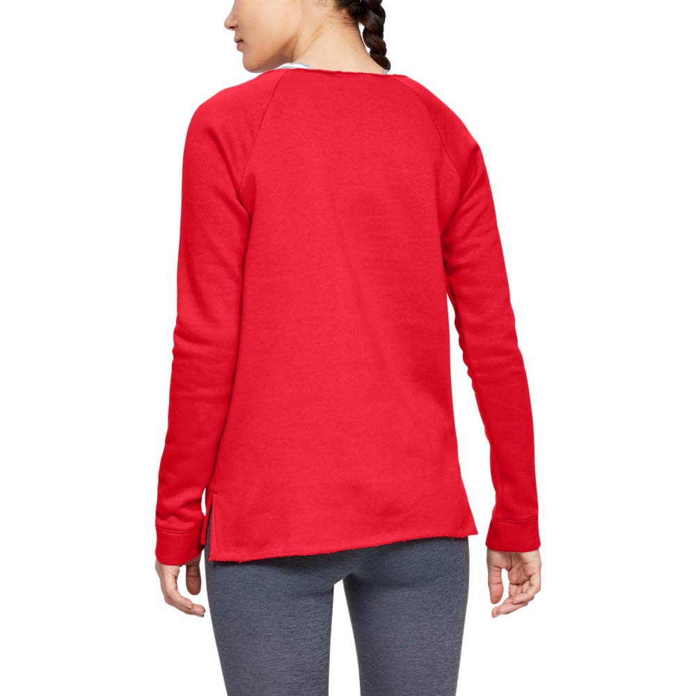 Under Armour Women's UA Hustle Fleece Crew MD Red