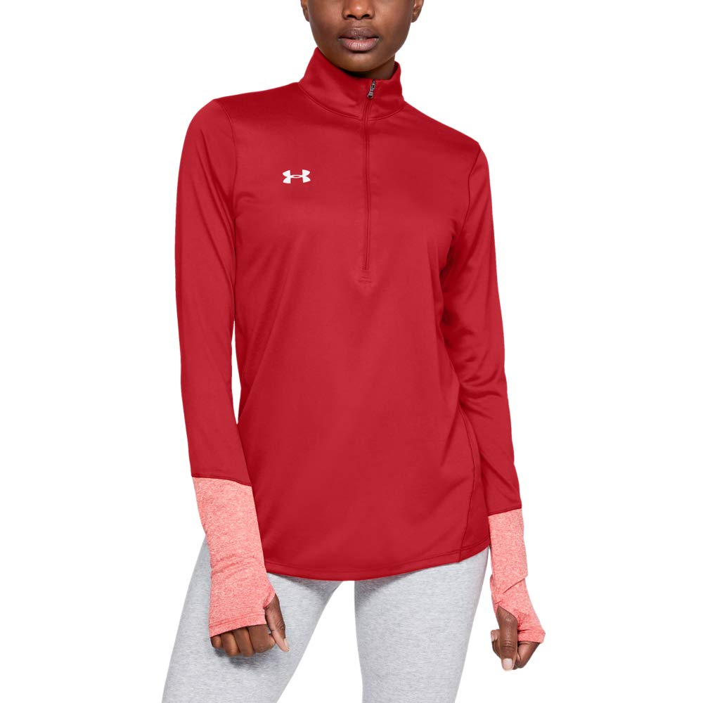 Under Armour Women's UA Locker ½ Zip SM Red