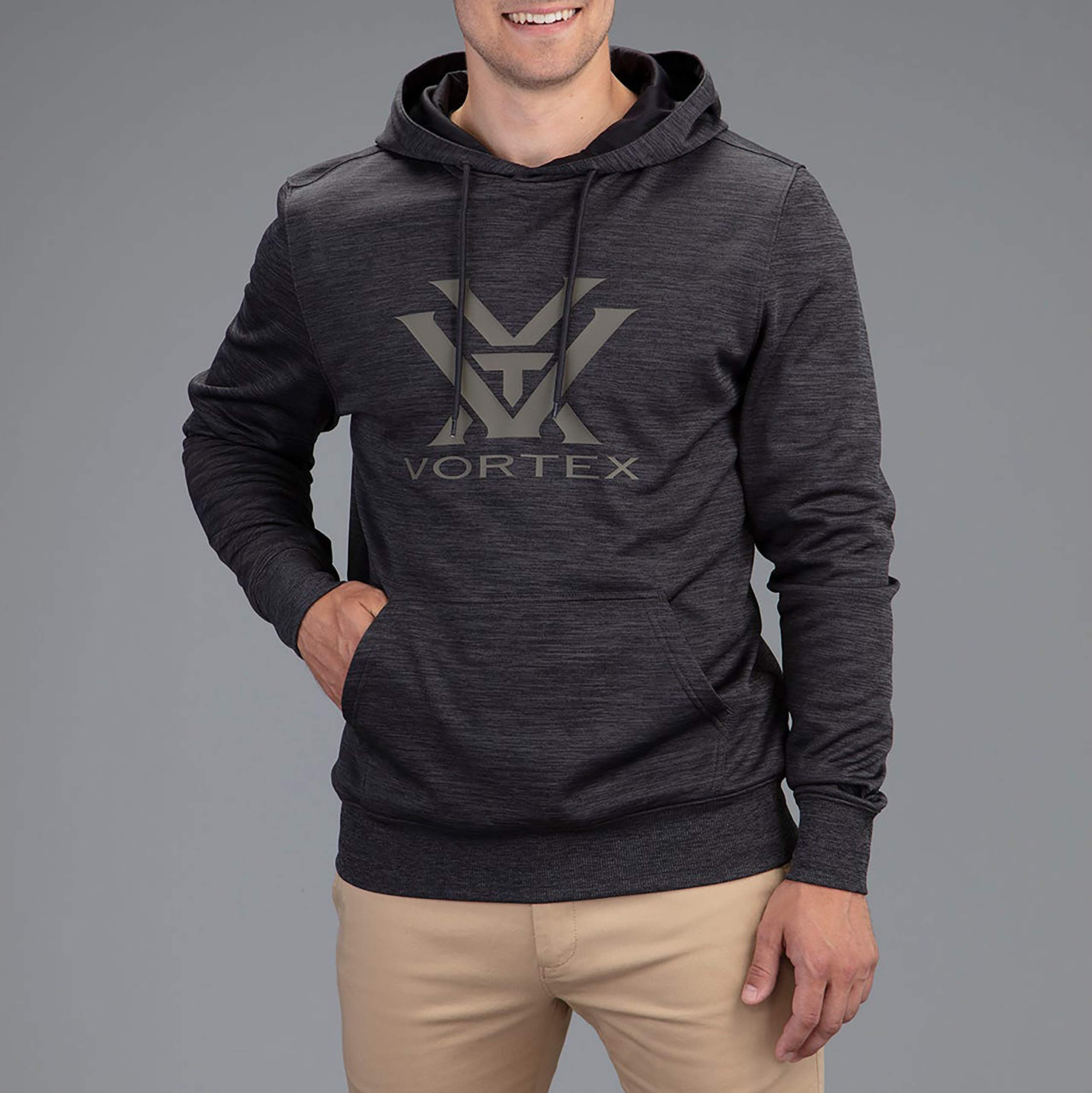 Vortex Optics Performance Hoodies (Black Heather, X-Large)