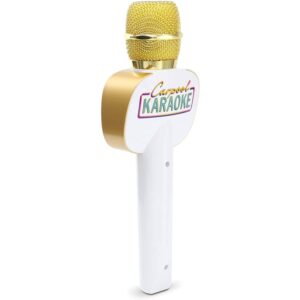 Singing Machine Official Carpool Karaoke, The Mic, Bluetooth Microphone for Cars, White (CPK545) (Renewed)