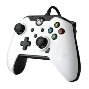 PDP Wired Game Controller - Xbox Series X|S, Xbox One, PC/Laptop Windows 10, Steam Gaming Controller - USB - Advanced Audio Controls - Dual Vibration Videogame Gamepad - Artic White