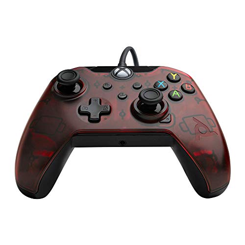 PDP Wired Game Controller - Xbox Series X|S, Xbox One, PC/Laptop Windows 10, Steam Gaming Controller - USB - Advanced Audio Controls - Dual Vibration Videogame Gamepad - Crimson Red