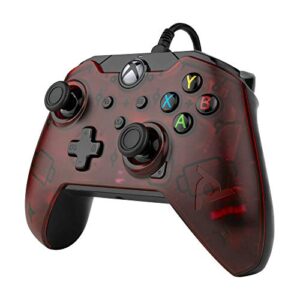 PDP Wired Game Controller - Xbox Series X|S, Xbox One, PC/Laptop Windows 10, Steam Gaming Controller - USB - Advanced Audio Controls - Dual Vibration Videogame Gamepad - Crimson Red