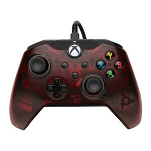 PDP Wired Game Controller - Xbox Series X|S, Xbox One, PC/Laptop Windows 10, Steam Gaming Controller - USB - Advanced Audio Controls - Dual Vibration Videogame Gamepad - Crimson Red