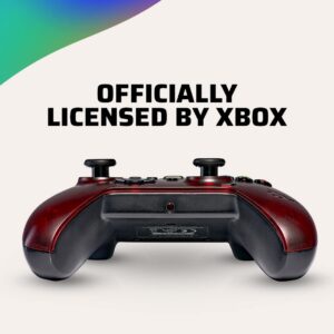 PDP Wired Game Controller - Xbox Series X|S, Xbox One, PC/Laptop Windows 10, Steam Gaming Controller - USB - Advanced Audio Controls - Dual Vibration Videogame Gamepad - Crimson Red