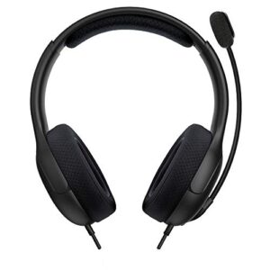 PDP Gaming LVL40 Stereo Headset with Mic for Nintendo Switch - PC, iPad, Mac, Laptop Compatible - Noise Cancelling Microphone, Lightweight, Soft Comfort On Ear Headphones, 3.5mm jack - Black