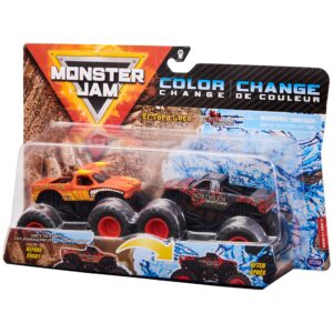 Monster Jam, Official El Toro Loco vs. Northern Nightmare Color-Changing Die-Cast Monster Trucks, 1:64 Scale