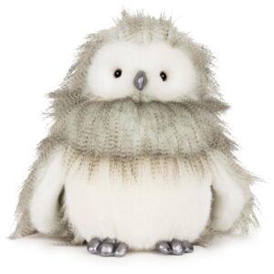 gund fab pals collection, rylee owl stuffed animal, premium plush toy for ages 1 and up, white/grey, 11”