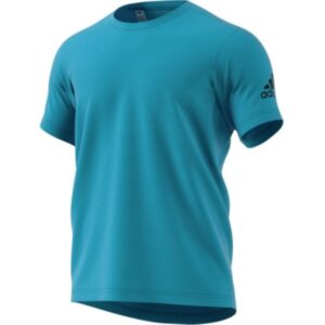 adidas men's freelift climachill short sleeve shirt, shock cyan