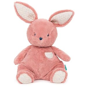 gund baby oh so snuggly bunny stuffed animal, bunny toddler toy, dusty rose pink, 12.5"