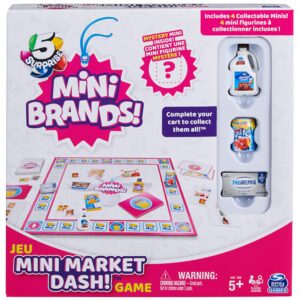 mini brands mini market dash food game, for families and kids ages 5 and up