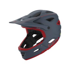 giro switchblade mips adult mountain cycling helmet - matte portaro grey/red (2021), large (59-63 cm)
