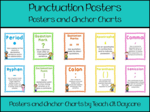 printable punctuation anchor charts and posters