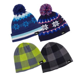 OTTER Waterproof, Windproof, Breathable - Beanie Hats Suitable for All Activities in All Weather Conditions Hat in 7 Colours (White & Blue)