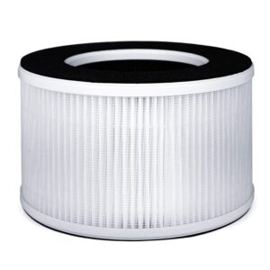 membrane solutions msb3 desktop air purifier filter replacement, 3-in-1 true hepa filter - 1 pack - membrane solutions