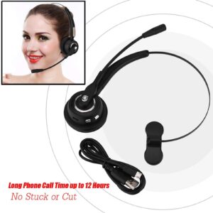 Socobeta Bluetooth Headset Call Center Headphones 12 Hours Call Noise Cancelling Bluetooth Call Center Headphones