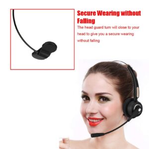 Socobeta Bluetooth Headset Call Center Headphones 12 Hours Call Noise Cancelling Bluetooth Call Center Headphones