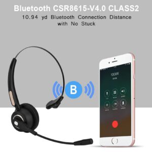 Socobeta Bluetooth Headset Call Center Headphones 12 Hours Call Noise Cancelling Bluetooth Call Center Headphones