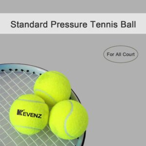 KEVENZ Professional Tennis Balls, Highly Elasticity, More Durable, for Competiton and Training, Pack of 12 (Green-4Cans, 12 Balls)