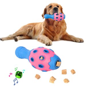 Tough Dog Chew Toys for Aggressive Chewers Large Breed Small Breed, Treat Dispensing Dog Puzzle Toy, Interactive Dog Squeak Toy Anxiety Relief Teething Toy